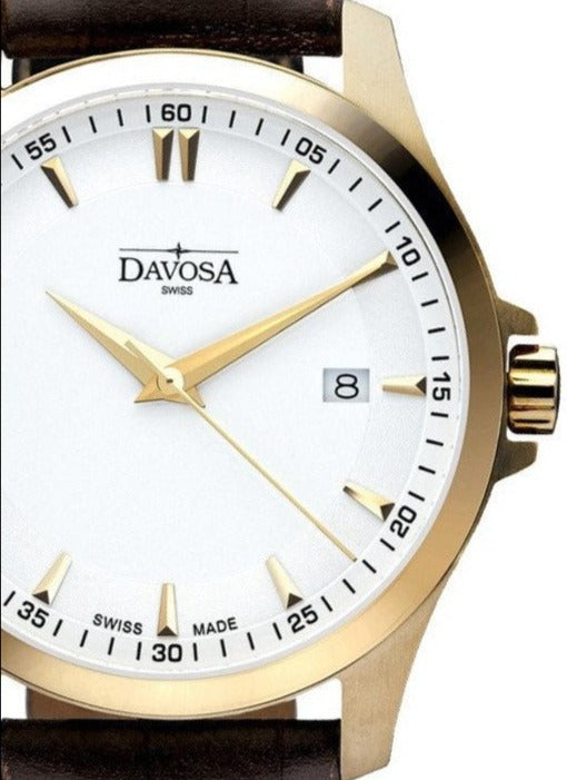 Classic Quartz Swiss-Made White Gold Executive Watch 16246715 Classic Davosa USA Official Distributor. Prices are Final. Tax & duties included.   