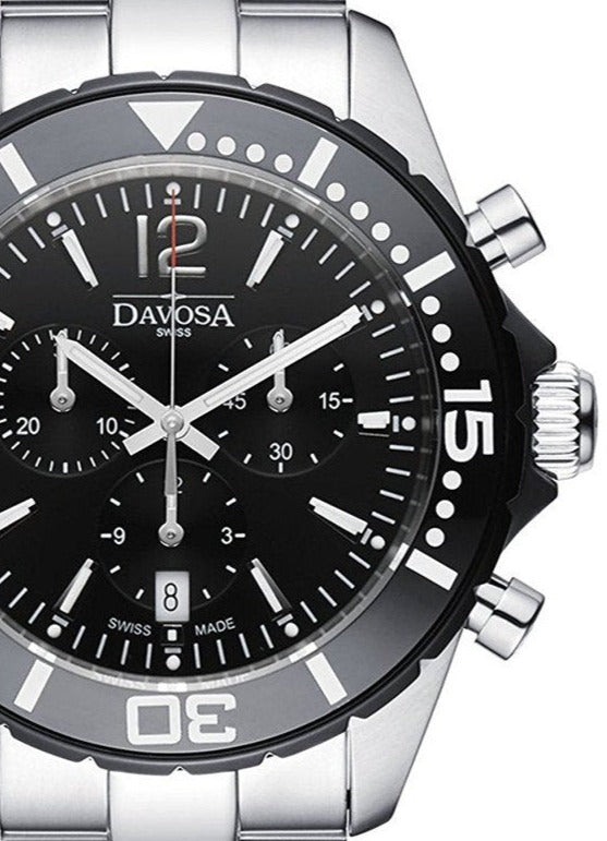 Nautic Star Quartz Chronograph 100m Black Diving Watch 16347315 Chronograph Davosa USA Official Distributor. Prices are Final. Tax & duties included.   