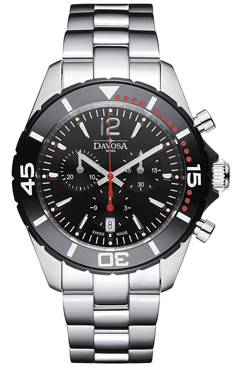 Nautic Star Quartz Chronograph 100m Black Red Diving Watch 16347365 Chronograph Davosa USA Official Distributor. Prices are Final. Tax & duties included.   