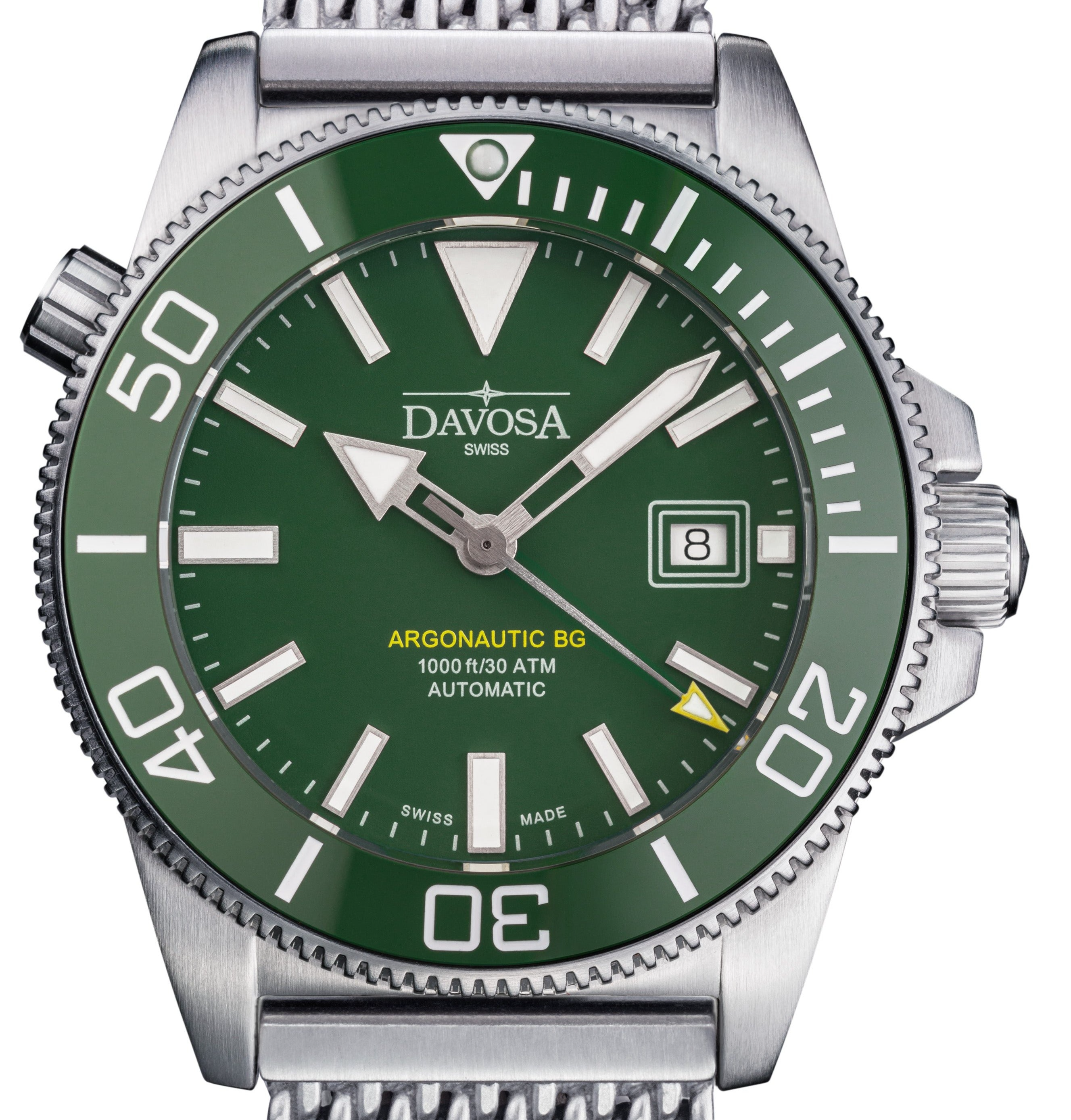 Argonautic BG Automatic 300m Green Men's Diver Watch 16152877 Diver Davosa USA Official Distributor. Prices are Final. Tax & duties included. 43mm Green ChainLink