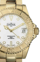 Ternos Medium Automatic Swiss-Made Gold-Tone Diving Watch 16619820 Diver Davosa USA Official Distributor. Prices are Final. Tax & duties included.   