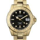 Ternos Medium Automatic Golden Diving Watch 16619850 Diver Davosa USA Official Distributor. Prices are Final. Tax & duties included. 43mm Black-Gold TriaLink