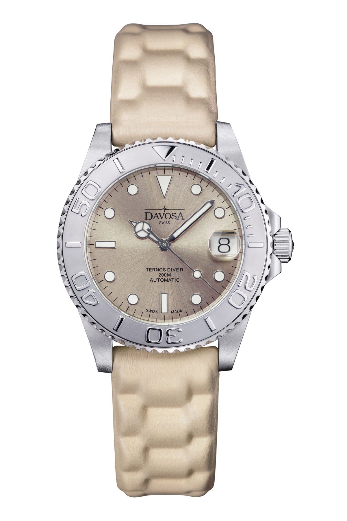 Ternos Medium Automatic Limited Edition California Sandy Beige Diver Watch 16619980 Diver Davosa USA Official Distributor. Prices are Final. Tax & duties included.   