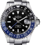 Ternos Ceramic Automatic GMT Swiss-Made Black Blue Diving Watch 16159040 GMT Davosa USA Official Distributor. Prices are Final. Tax & duties included. 40mm Black-Blue TriaLink