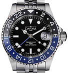 Ternos Ceramic Automatic GMT Swiss-Made Black Blue Diving Watch 16159004 GMT Davosa USA Official Distributor. Prices are Final. Tax & duties included. 40mm Black-Blue PentaLink