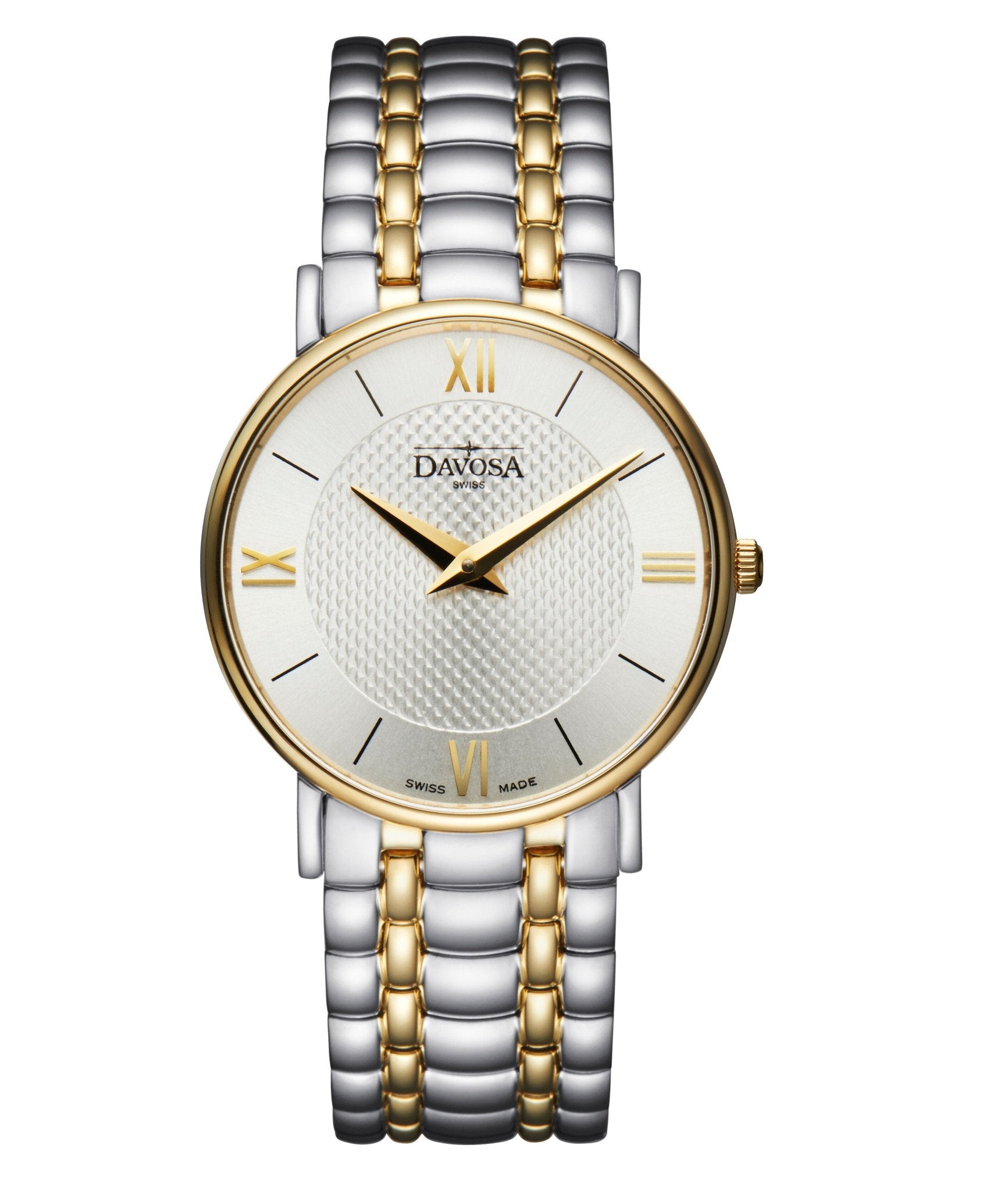 Pianos II Quartz Swiss-Made Guilloche Silver Gold Ladies Watch 16858115 Ladies Davosa USA Official Distributor. Prices are Final. Tax & duties included.   