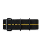Davosa Nylon Black/Yellow 22mm 169.589.65 Straps Davosa USA Official Distributor. Prices are Final. Tax & duties included. 22mm Black Nylon
