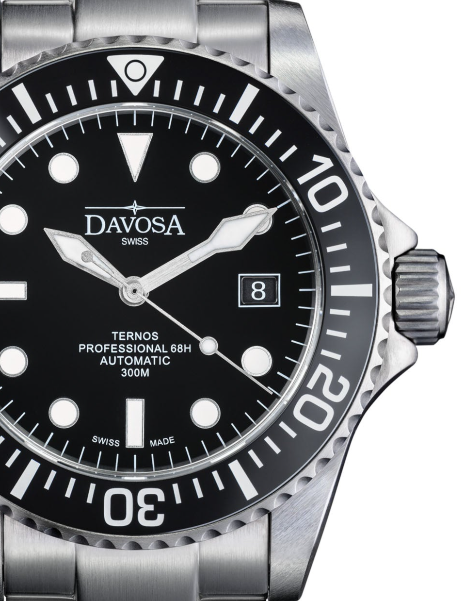 Ternos Professional 68h Automatic 300m Black Diving Watch 16153850 Diver Davosa USA Official Distributor. Prices are Final. Tax & duties included.