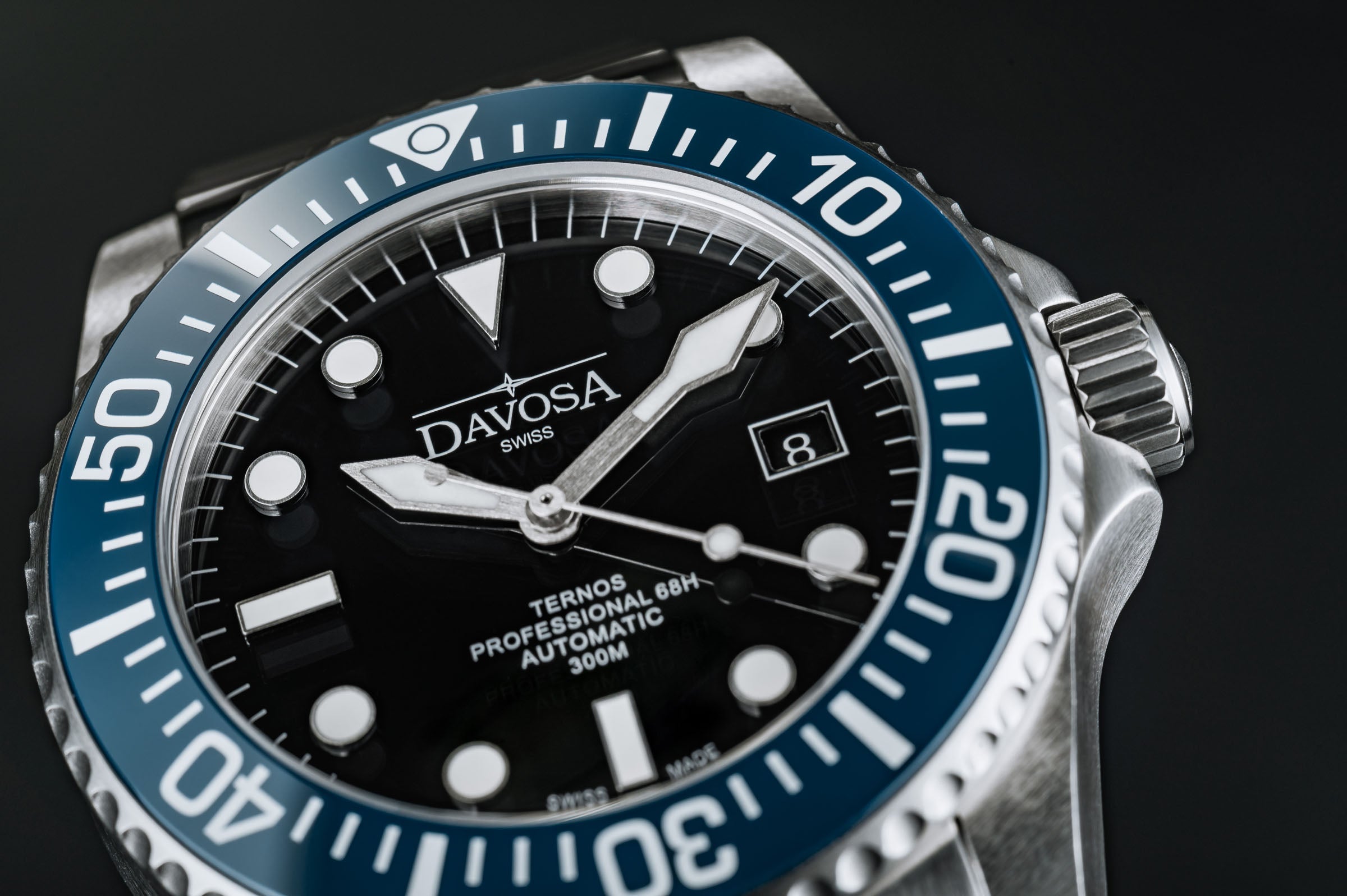 Ternos Professional 68h Automatic 300m Black Blue Green Diving Watch Collection Diver Davosa USA Official Distributor. Prices are Final. Tax & duties included.   