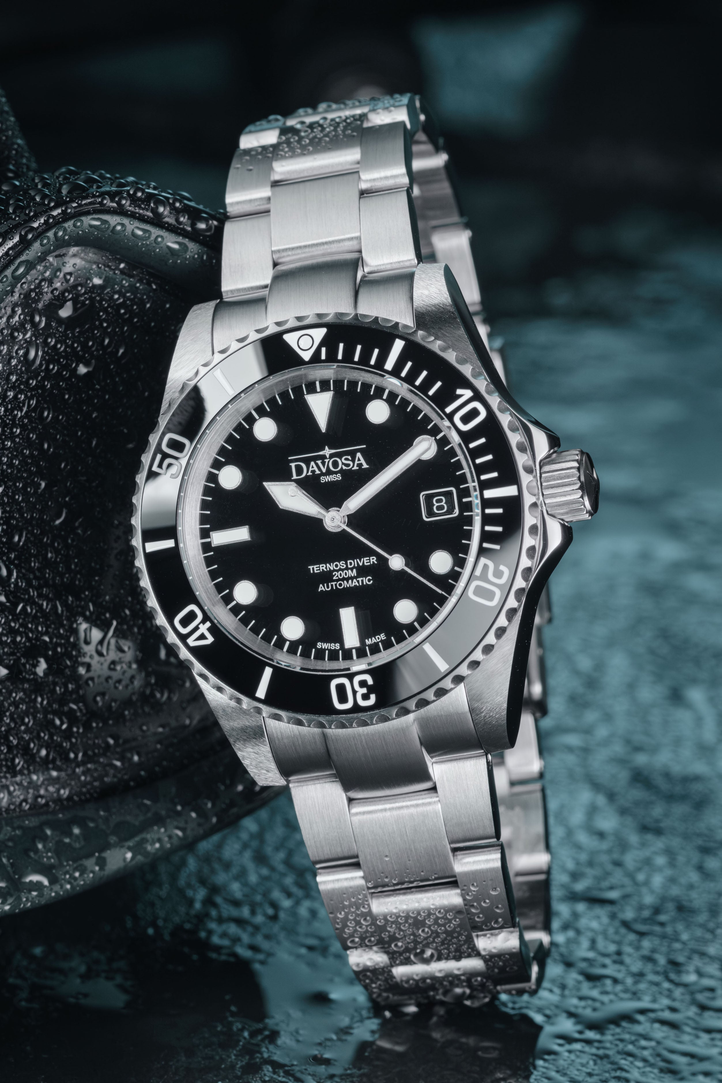 Ternos Ceramic Automatic 200m Swiss-Made Black Unisex Diver Watch 161.550.50 No Loupe Diver Davosa USA Official Distributor. Prices are Final. Tax & duties included.