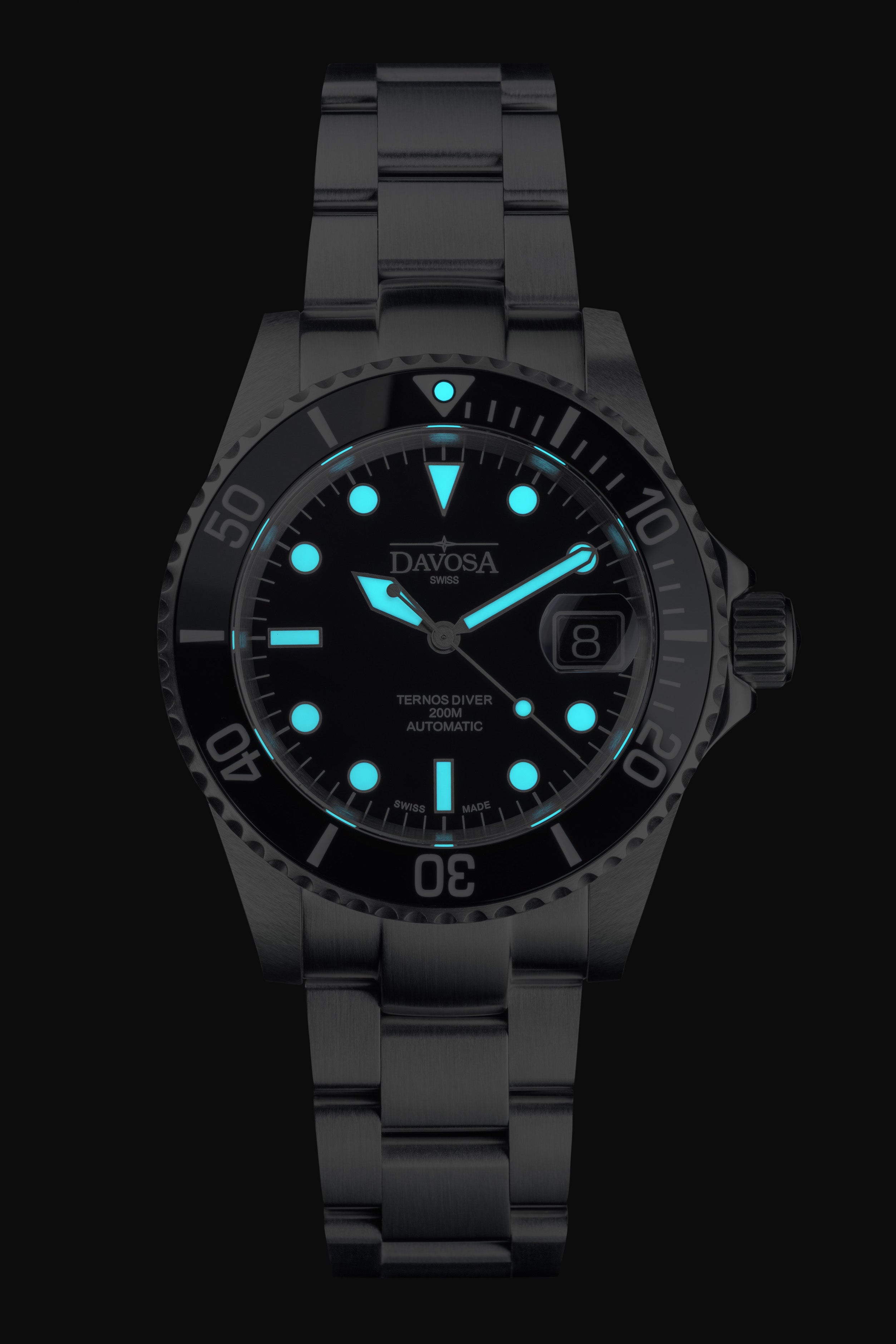 Ternos Ceramic Automatic 200m Swiss-Made Black Unisex Diver Watch 161.552.50 With Loupe Diver Davosa USA Official Distributor. Prices are Final. Tax & duties included.