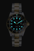 Ternos Diver Automatic Two-Tone 200m Swiss-Made Gold and Black Unisex Diver Watch Diver DAVOSA Swiss