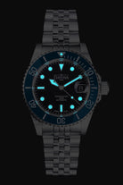 Ternos Diver Automatic 200m Swiss-Made Blue and Black Unisex Diver Watch 161.552.04 With Loupe and Pentalink bracelet Diver Davosa USA Official Distributor. Prices are Final. Tax & duties included.