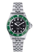 Ternos Diver Automatic 200m Swiss-Made Green and Black Unisex Diver Watch 161.552.07 With Loupe and Pentalink bracelet Diver Davosa USA Official Distributor. Prices are Final. Tax & duties included.