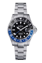 DAVOSA Ternos GMT 40mm Automatic - Swiss Made Dual Time Zone Diver’s Watch - Blue and Black GMT DAVOSA Swiss TriaLink With Date loupe