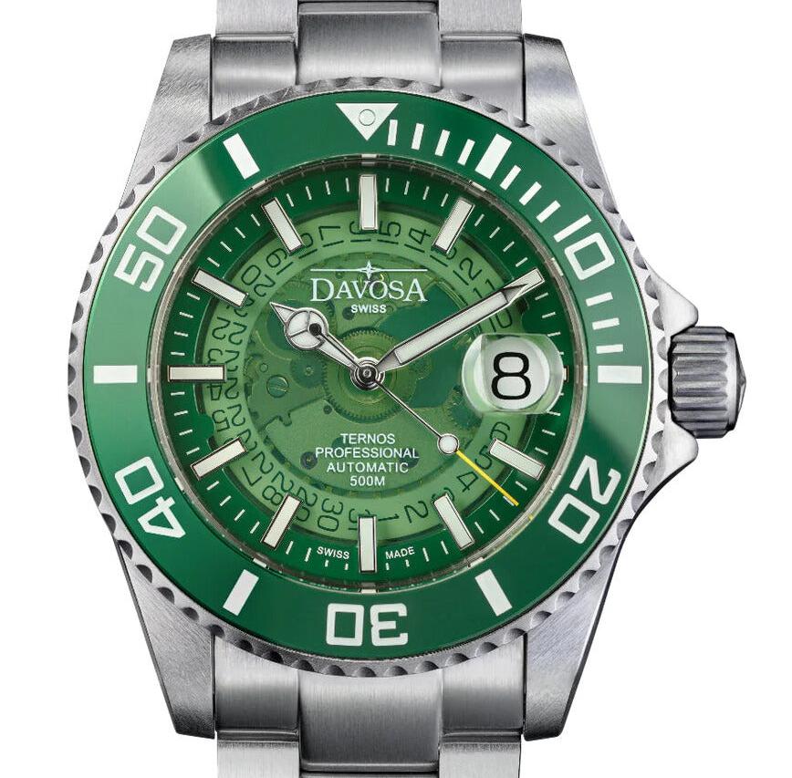 Ternos Professional Auto Nebulous 500m Green Diving Watch 16153570 Diver Davosa USA Official Distributor. Prices are Final. Tax & duties included. 42mm Green TriaLink