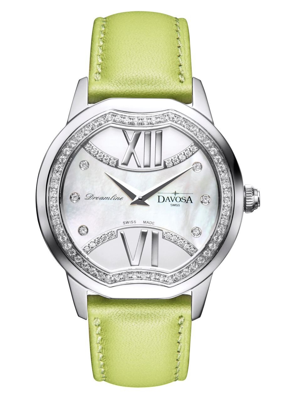 Dreamline II Quartz Swiss-Made Silver Green Ladies Watch 16755975 Ladies Davosa USA Official Distributor. Prices are Final. Tax & duties included.   