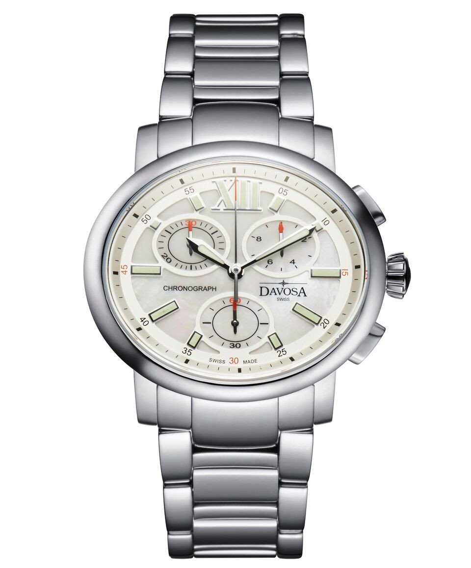 Oval Edition Quartz Chronograph White Ladies Watch 16857815 Ladies Davosa USA Official Distributor. Prices are Final. Tax & duties included.   