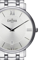 Pianos II Quartz Guilloche Silver Executive Watch 16347615 Executive Davosa USA Official Distributor. Prices are Final. Tax & duties included.   