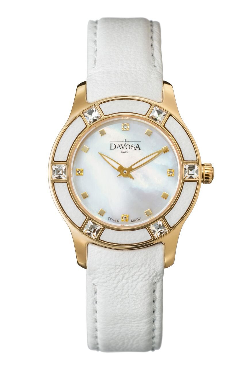 Irisea Quartz Swiss-Made Pearlescent White Ladies Watch 16756815 Ladies Davosa USA Official Distributor. Prices are Final. Tax & duties included.   