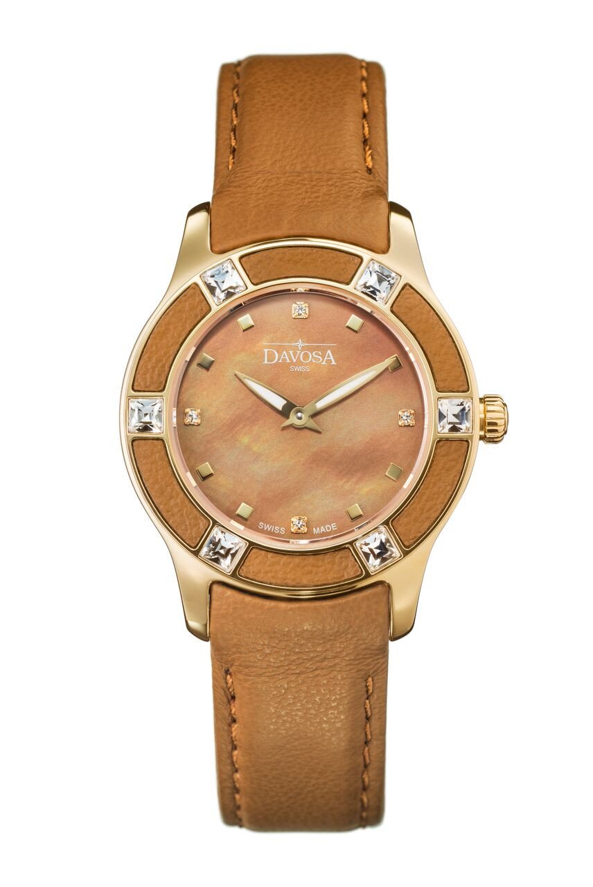 Irisea Quartz Swiss-Made Brown Brown Ladies Watch 16756885 Ladies Davosa USA Official Distributor. Prices are Final. Tax & duties included.   