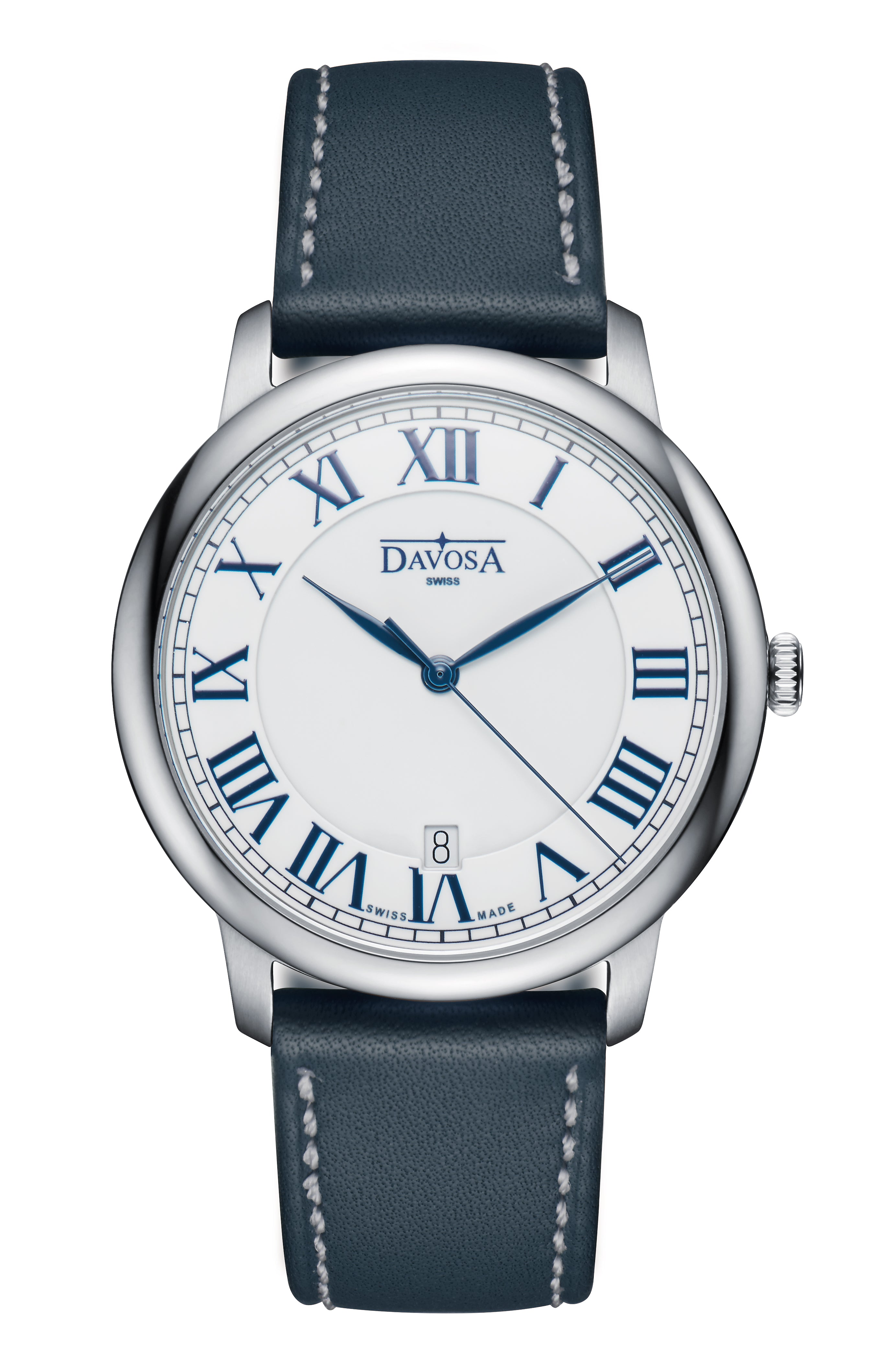 Amaranto Quartz Swiss-Made White Blue Executive Watch 16248022 Executive Davosa USA Official Distributor. Prices are Final. Tax & duties included.   