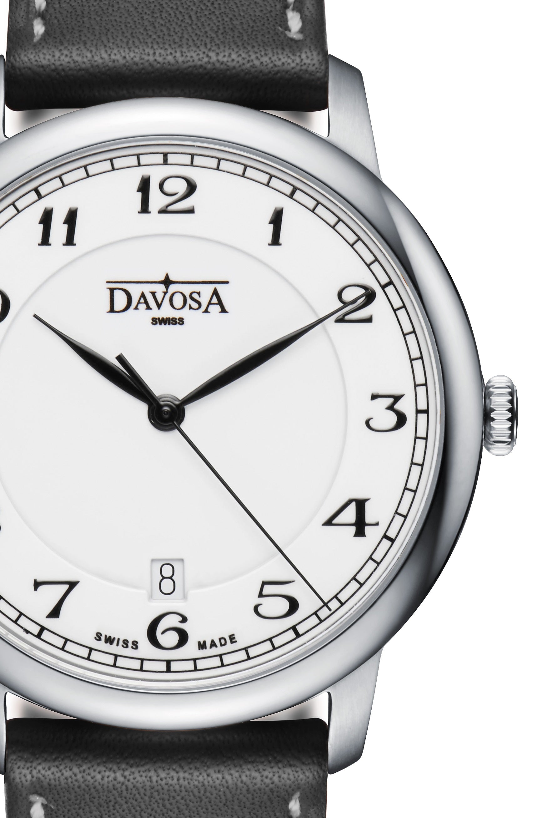 Amaranto Quartz Swiss-Made White Black Executive Watch 16248026 Executive Davosa USA Official Distributor. Prices are Final. Tax & duties included.   