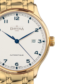 Classic Automatic Swiss-Made White Gold-Tone Executive Watch 16146411 Classic Davosa USA Official Distributor. Prices are Final. Tax & duties included.   