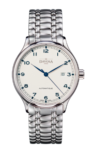 Classic Automatic Swiss-Made White Blue Executive Watch 16145611 Classic Davosa USA Official Distributor. Prices are Final. Tax & duties included.   