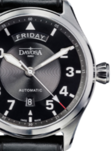 Newton Day-Date Automatic 44mm Black Black Pilot Watch 16158555 Pilot Davosa USA Official Distributor. Prices are Final. Tax & duties included.   