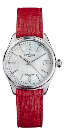 Newton Automatic Swiss-Made White Red Ladies Watch 16619019 Ladies Davosa USA Official Distributor. Prices are Final. Tax & duties included.   