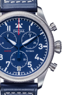 Aviator Fly Back Quartz Chronograph Blue Men's Pilot Watch 16249945 Pilot Davosa USA Official Distributor. Prices are Final. Tax & duties included.   