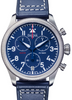 Aviator Fly Back Quartz Chronograph Blue Men's Pilot Watch 16249945