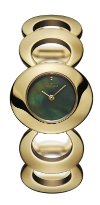 Vintage 60s Quartz Gold-Tone Black Ladies Watch 16857175 Ladies Davosa USA Official Distributor. Prices are Final. Tax & duties included.   