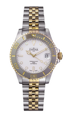 Ternos Medium Automatic Swiss-Made White Gold Diver Watch 16619702 Diver Davosa USA Official Distributor. Prices are Final. Tax & duties included.   