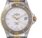 Ternos Medium Automatic Swiss-Made White Gold Diver Watch 16619702 Diver Davosa USA Official Distributor. Prices are Final. Tax & duties included.   