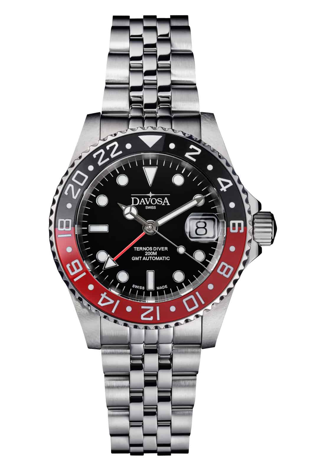 Ternos Ceramic Automatic GMT Black Red Diving Watch 16159009 Diver Davosa USA Official Distributor. Prices are Final. Tax & duties included.