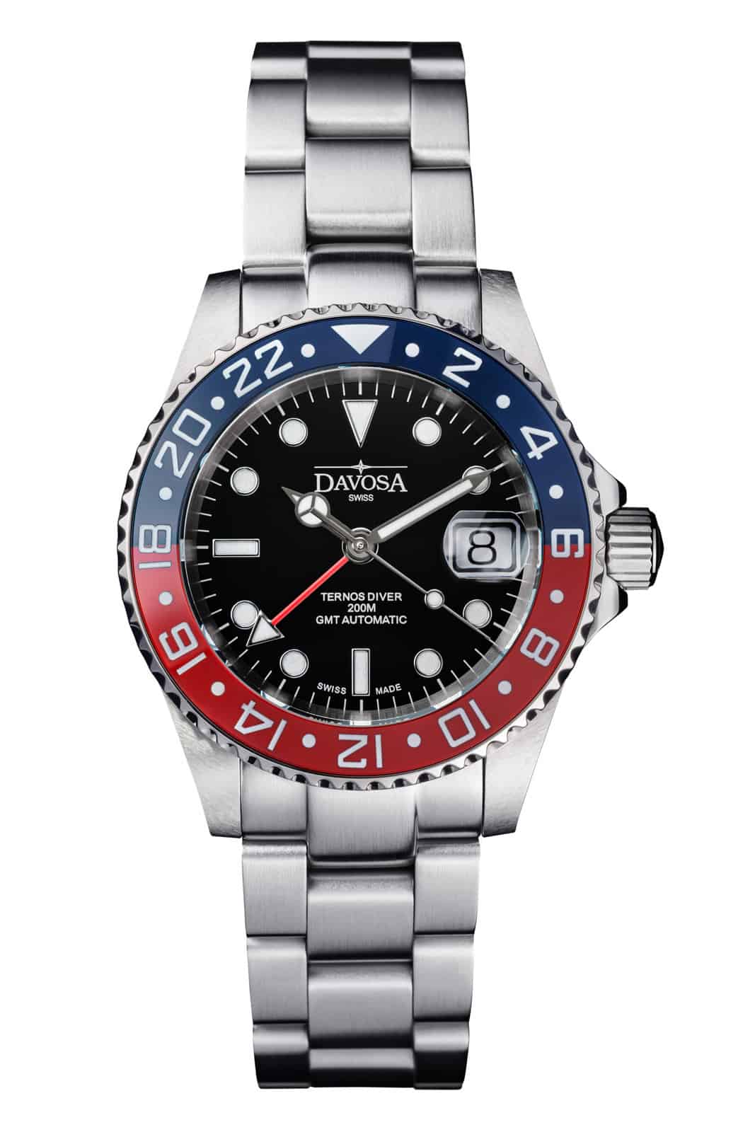 Ternos Ceramic Automatic GMT Swiss-Made Blue Red Diving Watch 16159060 GMT Davosa USA Official Distributor. Prices are Final. Tax & duties included.   