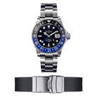 Ternos Professional GMT Black Blue 16157145 + Extra Rubber Strap Bundle Watches Davosa USA Official Distributor. Prices are Final. Tax & duties included.   