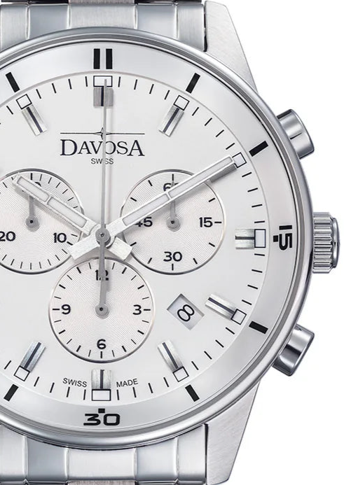 Vireo Quartz Chronograph Swiss-Made White Pilot Watch 16348115 Pilot Davosa USA Official Distributor. Prices are Final. Tax & duties included.   