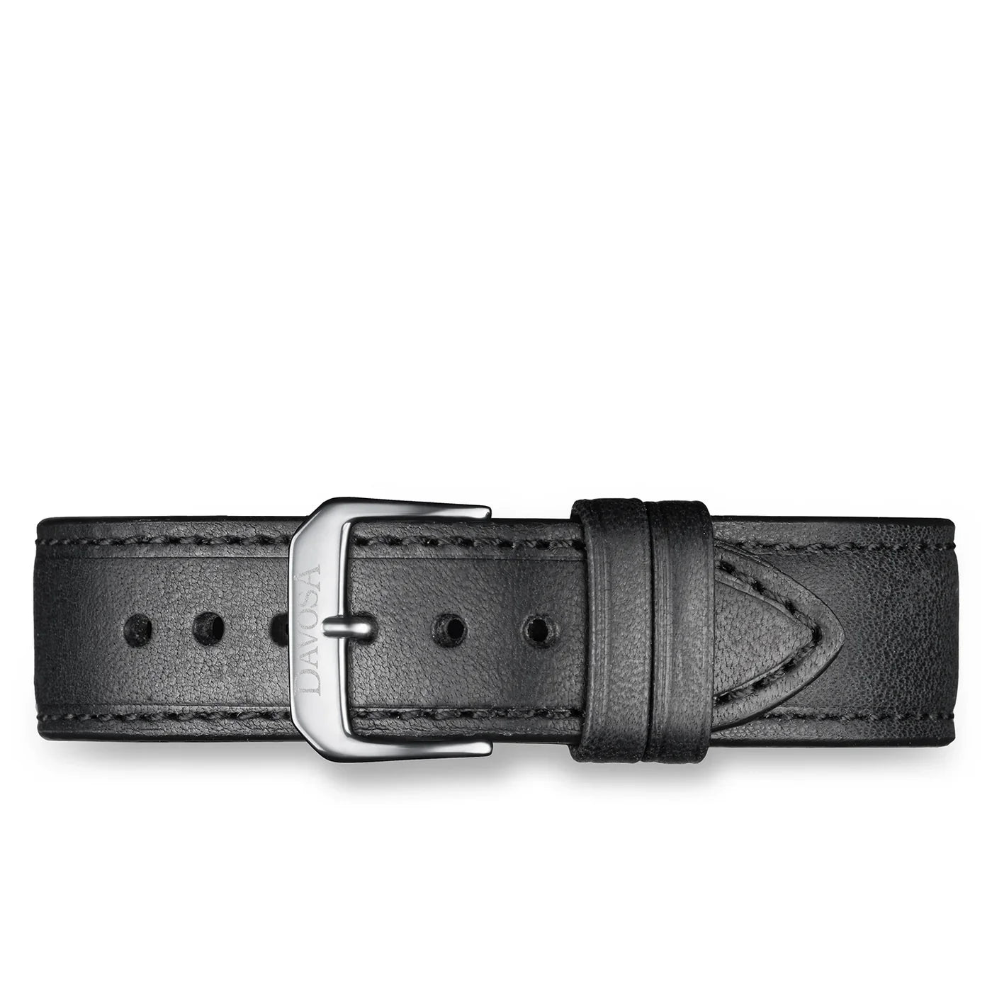 Davosa Calfskin Leather Black 16/18/20mm 169.493.50 Straps Davosa USA Official Distributor. Prices are Final. Tax & duties included. 16mm Black Leather