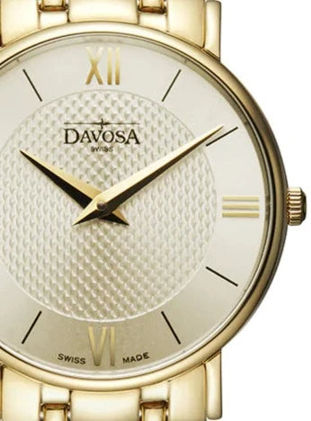 Pianos II Quartz PVD Swiss-Made Guilloche Silver Gold Ladies Watch 16858235 Ladies Davosa USA Official Distributor. Prices are Final. Tax & duties included.   