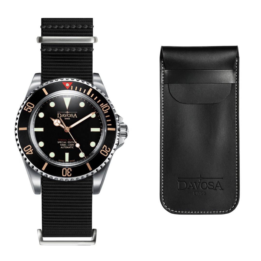 Golden Seahorse Sixties Super Value Bundle package Watches Davosa USA Official Distributor. Prices are Final. Tax & duties included.