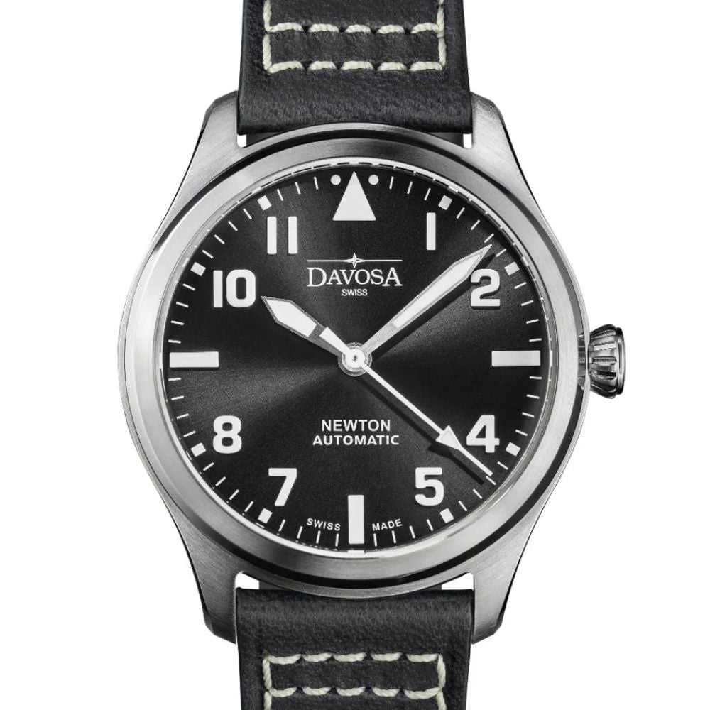 Newton Automatic 40mm Black Black Pilot Watch 16153055 Pilot Davosa USA Official Distributor. Prices are Final. Tax & duties included. 40mm Black PentaLink