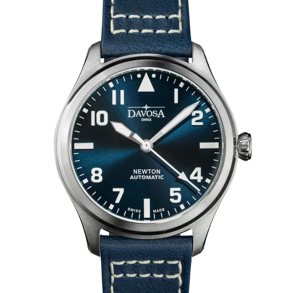 Newton Automatic 40mm Blue Blue Pilot Watch 16153045 Pilot Davosa USA Official Distributor. Prices are Final. Tax & duties included.   