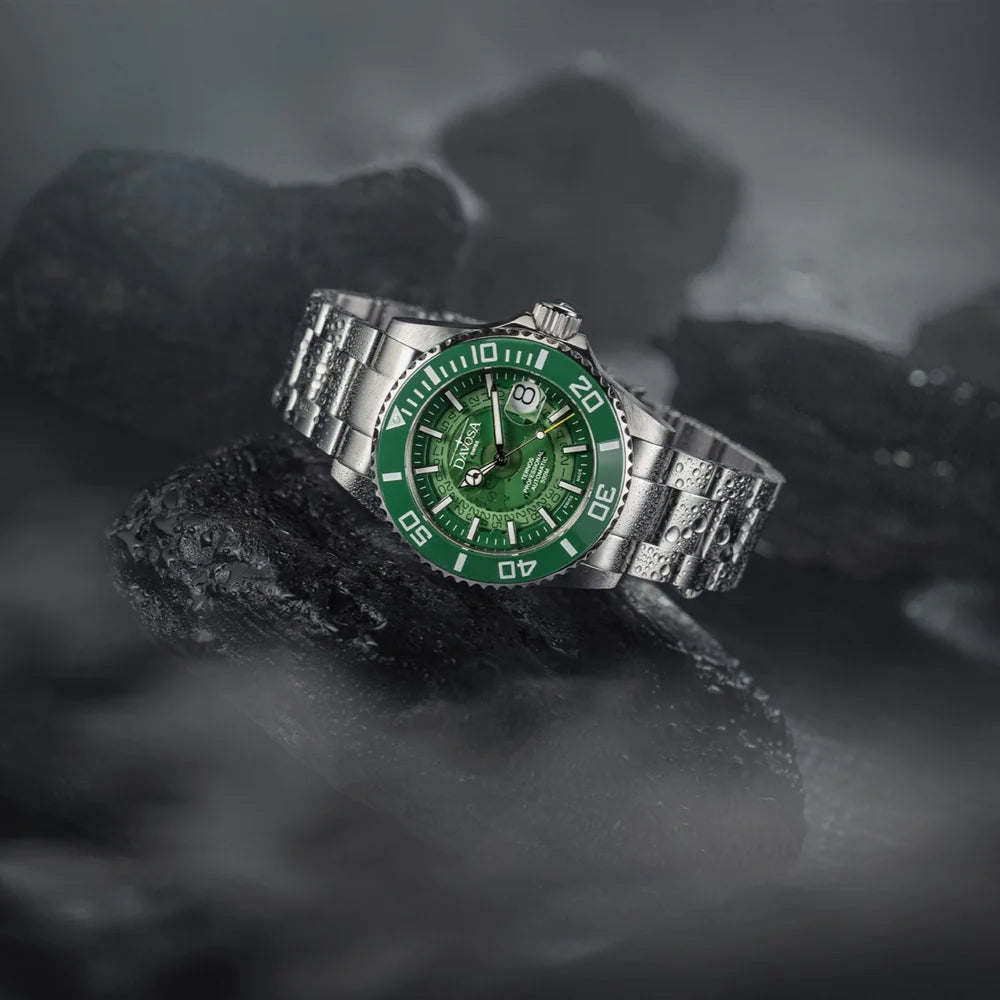 Ternos Professional Auto Nebulous 500m Green Diving Watch 16153570 Diver Davosa USA Official Distributor. Prices are Final. Tax & duties included.