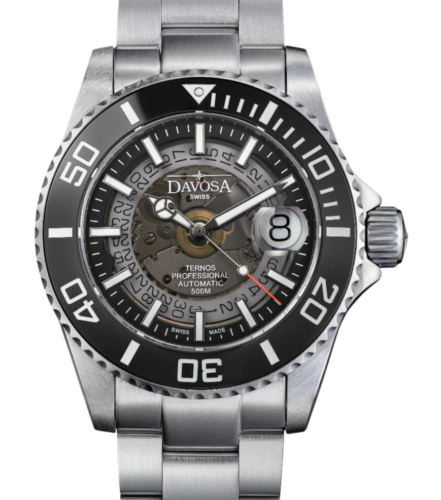 Ternos Professional Auto Nebulous 500m Black Diving Watch 16153550 Diver Davosa USA Official Distributor. Prices are Final. Tax & duties included. 42mm Black TriaLink