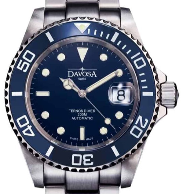 Ternos Ceramic Automatic 200m Blue Diving Watch 16155540 Diver Davosa USA Official Distributor. Prices are Final. Tax & duties included. 40mm Blue TriaLink