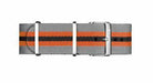 Nylon Strap Grey Orange Black 22mm 169.498.60 Straps Davosa USA Official Distributor. Prices are Final. Tax & duties included. 22mm Gray Nylon