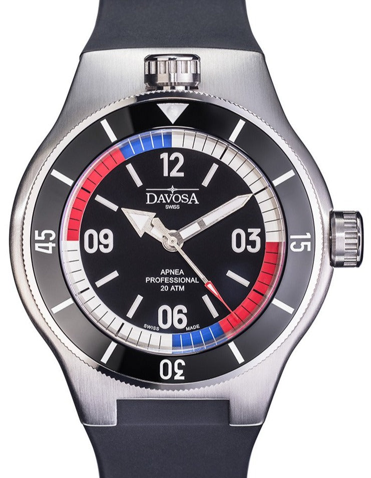 Apnea Pro Automatic Swiss-Made 200m Men's Diver Watch 16156855 Diver Davosa USA Official Distributor. Prices are Final. Tax & duties included. 46mm Pepsi-Cola Rubber